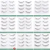 Makeup Tools 4Pairs Natural False Eyelashes Thin Band Hand Made Short Lighter Eyelash Cosplay Korean Fashion Wispy Extension Makeup Tools 230403