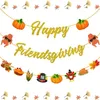 Autres fournitures de fête d'événement Funmemoir Happy Friendsgiving Glitter Banner Harvest Party Banner Décoration Fall Day Party Supplies 231102