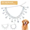 Colliers pour chiens antirouille mode fausse perle exquise chaîne de cou pour animaux de compagnie collier pendentif léger romantique pour magasin