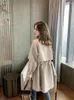 Women's Trench Coats Coat Women Mid Length Korean Version Versatile Loose Fitting Suit Collar Casual Top Temperament Overcoat