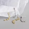 Orecchini a bottone EVOJEW 2023 Fashion Argento sterling 925 Semplice geometrico placcato oro 18 carati Lungo ciondola gioielli da donna