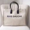 レディースファッションRive Gauche Travel Tote Beach Bage Luxury Weekender Designer Large Linen Clutch Shop Bag Mens Handbags Summer Crossbody Shourder Sling Canvas Bags