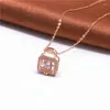 Hanger Kettingen Russische 585 Paars Gouden Ketting Voor Vrouwen Verguld Met 14K Kleurrijke Rose Smart Series Kraag Ketting mode