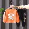 Jassen Meisjes Cartoon Sets 2023 Kinderen Sportshirts met lange mouwen Broekpakken Herfst Lente Kinderkleding Tiener Eenhoorn 2 10T 231110