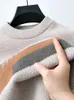 Herensweaters High-end merk herfstmode Gestreepte trui met ronde hals Lange mouw Business Casual Hoge kwaliteit Designer Sweater Top