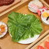 Decorative Flowers 3 Pcs Artificial Lettuce Leaves Decor False Leaf Props Pvc Food Vegetable Model Decors