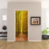 Other Decorative Stickers PVC Home Decor Entrance Door Sticker Bath Shower Room Bedroom Selfadhesive Po Wallpaper Renovation Scenery Poster Waterproof 230403