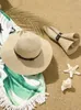 Breda brim hattar kvinnor sommarsolskydd rullade straw hatt vintage cowgirl foldbar rese strand solhat mössa