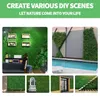 Decorative Flowers 20pcs Artificial Boxwood Green Wall Grass Backdrop Panels Topiary Hedge Plants Garden Fence Wedding Party Background