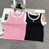 Tanques de mujer Camis diseñador Mujer Tejer Verano Sin mangas Tank Tops Diseñador Chaleco de punto Mujer Camiseta 14QI