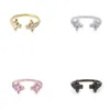 Desginer Viviene Westwoods Vivienne impératrice douairière West Vivienne Double diamant bague ouverte Simple Punk classique correspondant