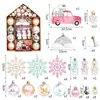 Christmas Decorations Ball 70pcs Colored Drawing SpecialShaped House Boxed Tree Ornaments Kit 231102