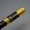 Limitowana edycja Elizabeth Ballpoint Pen Ballpoint Pen Pen Black Gold Srebrny grawerowany diamentowy wstawka biuro biznesowe