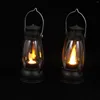 Candle Holders 2 PCS Lantern Halloween Decor Barn Lamp Outdoor Handheld Light Pp Polypropylene LED Decoration