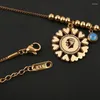 Pendant Necklaces Delicate Stainless Steel Necklace Turkey Blue Eyes Ball Bead Decoration Chain Party Favors For Women