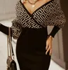女性のためのデザイナードレスファッションミニ服ワンピースセット高品質のエレガントな高級ファッションレター