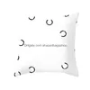 Cushion/Decorative Pillow Square Cushion Designer Decorative Letter Luxurys Designers Cotton Fashion Soft Living Room D2110125Z Drop Dh4Rk