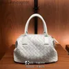 Luxury Handbag Medium Barlettos French Paris BVs 2023 Autumn/Winter New Arrival White Handle Tote Bowling Bag Y