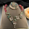 Choker Timeless Wonder Fancy Retro Zircon Geo Floral Necklace For Women Designer Jewelry Runway Gift Top Set Vintage 5232