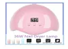 36W USB LED UV Nail Nail Curing Lamp Light Manicure Polish Dryer Nail Potherapy Machine Tool Pink Art Tool6276909