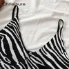 Camisoles Tanks Chrleisure Zebra Tank Top 여성 섹시한 Allmatch High Elasticity Crop Crec 니트 귀여운 통기성 슬림 S 여성 230403