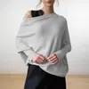 Autunno e inverno nuove donne maglia a costine maglione set testa casual manica a pipistrello girocollo semplice versatile maglieria maglione 2311031