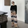 Women's Pants & Capris Thailand Tie-Dyed Wide-Leg 2023 Autumn Cropped Trousers Trendy Unique Sweatpants Women Baggy