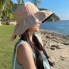 Beretti primavera ed estate in vinile UV protezione da pescatore cappello vacanza grande brim ombrellone a pentola pieghevole