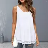 Women's Blouses Pullover Blouse Skin-touching Lady Vest Lace Patchwork Aesthetically Beautiful Big Hem Women Dress Up