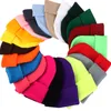 Bonnets tricotés chapeau hiver chaud hommes femmes chapeaux de Ski multicolore Skullies casquettes doux élastique Sport cheveux Bonnet Slouchy neige Gorro couleur unie