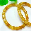 Brazalete de cubo de piedra de ojo de tigre dorado Natural, pulsera hecha a mano de cristal de cuarzo, joyería elástica, regalo de cumpleaños para niños, 1 Uds., 8MM