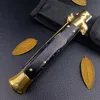 Italien Pate Stiletto Mafia AUTO Klappmesser 5Cr17Mov Klinge Acrylgriff Automatikmesser Leicht zu tragendes Outdoor-Jagdtaschenmesser