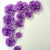 Fiori decorativi SET 11 PZ Viola Schiuma gigante rosa per sfondo di nozze Fondali Decorazioni Vetrine per feste ed eventi Deco