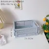 Paniers de rangement Boîte de rangement en plastique pliante Papeterie Panier pliant Entretien ménager Stockage à domicile Vente en gros