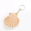 Keychains Simulation Scallop Barbecue Key Chian Vitlök Oyster Food Model Gourmet Pendant Keychain Japanese Ornament Toy Shoot Prop smycken