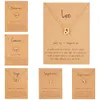 Charme carte Horoscope bijoux 12 signe du zodiaque collier astrologie zodiaque colliers pendentifs pour les femmes