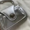 Axelväskor kvinnor mini cross body väska silver leater designer dekoration väska kvinnors sommarläppstift Soulder Bag Cildren Coin Pursestylishdesignerbags