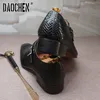 Gai herrklänning Snake trycker formell casual svartbrun munk loafers kontor bröllop läder skor män 230403
