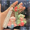 Kunst en ambachten sleutelhangers cartoon Creative Mermaid Princess Key Chain Cute Girl Heart Poll Bag Pendant vriend Small Gift Drop Delive Dhgzx