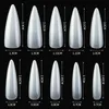 100 -stcs/doos Lange Stiletto kunstmatige nep nagels zwarte volledige hoes indruk indrukken op nagels valse tips vingernagels vrouw manicure