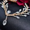 Brudkronor lyxiga österrikiska kristaller cz meghan prinsessa bröllop brud tiara krona hår tillbehör brud silver pannband fashio223f