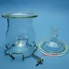 1000ml 24/29 Glass Reactor Single Neck 1L Reaction Bottle W/Steel Clamp & Lid