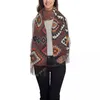 Sciarpe Vintage Turco Kilim Sciarpa Tribale con Diamanti Donna Uomo Scialle Invernale di Lusso Avvolge Nappa di Arte Etnica Geometrica Boema