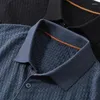 Polos masculinos Minglu Outono Inverno Cashmere Malha Polo Camisas Luxo Mulberry Silk Manga Longa Cor Sólida Negócios Casual Homem Tees