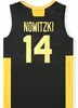 Movies Basketball Deutschland Jerseys 14 Dirk Nowitzki Shirt College University High School Ademo voor sportfans Pure Cotton Team Black Uniform Sale NCAA