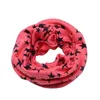 Scarves 2023 Cartoon Children Boys Girls Baby Wool Ring Scarf Cotton O Printed Neck Shawl Warm Winter Neckerchief