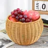 Ensembles de vaisselle Imitation rotin panier pain fruits oeufs stockage articles divers de bureau