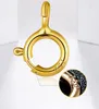 Loose Gemstones 1pcs Arrival 18K Yellow Gold Clasp AU750 Round Spring Necklace