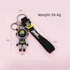 2023 Cartoon Lightning Bear Key Rings Söta astronautbjörn Doll Keyring Bag Pendet Par Car Keychain Creative Bag Charm Accessories