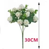 Dekorativa blommor 11 huvuden Artificial Rose Bouquet Temperament Multi Color Silk Fake For Home Wedding Party Decoration